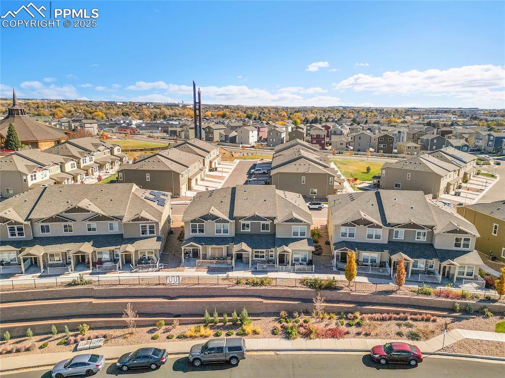 Image 42 of 46: Aerial perspective of suburban area