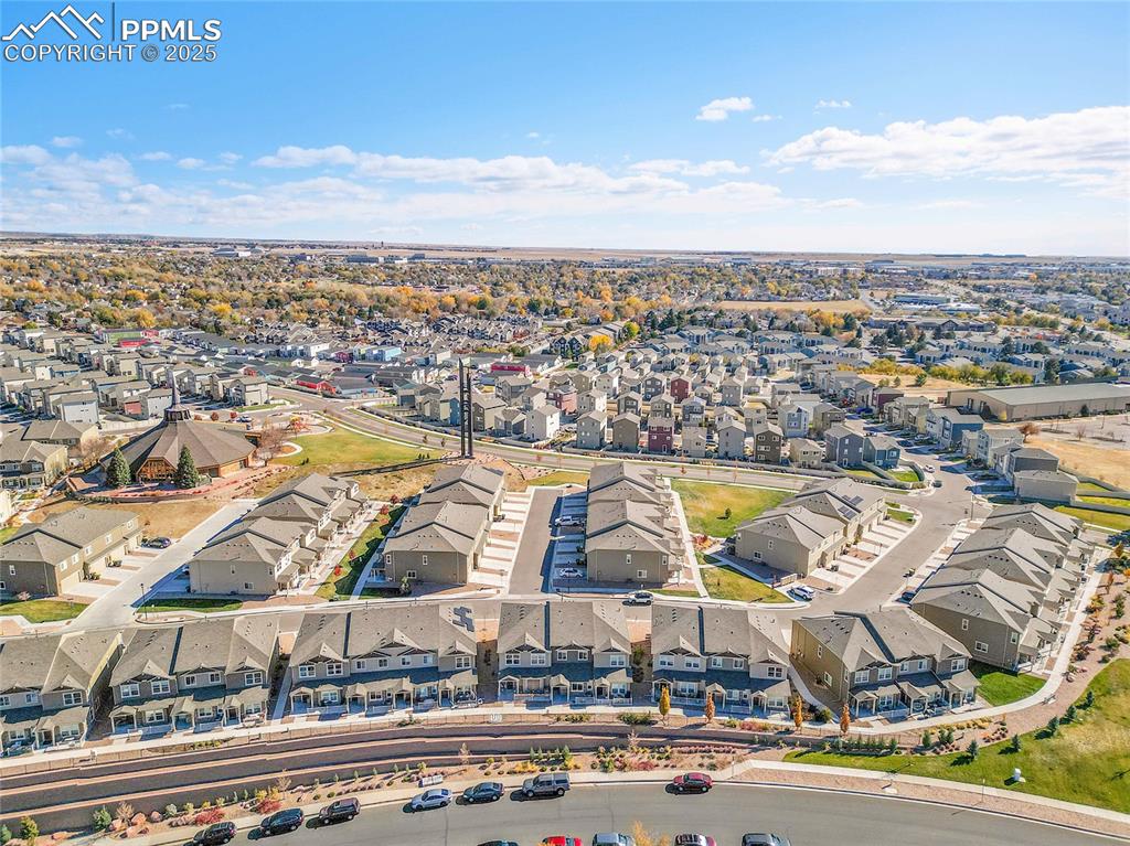 Image 45 of 46: Aerial perspective of suburban area