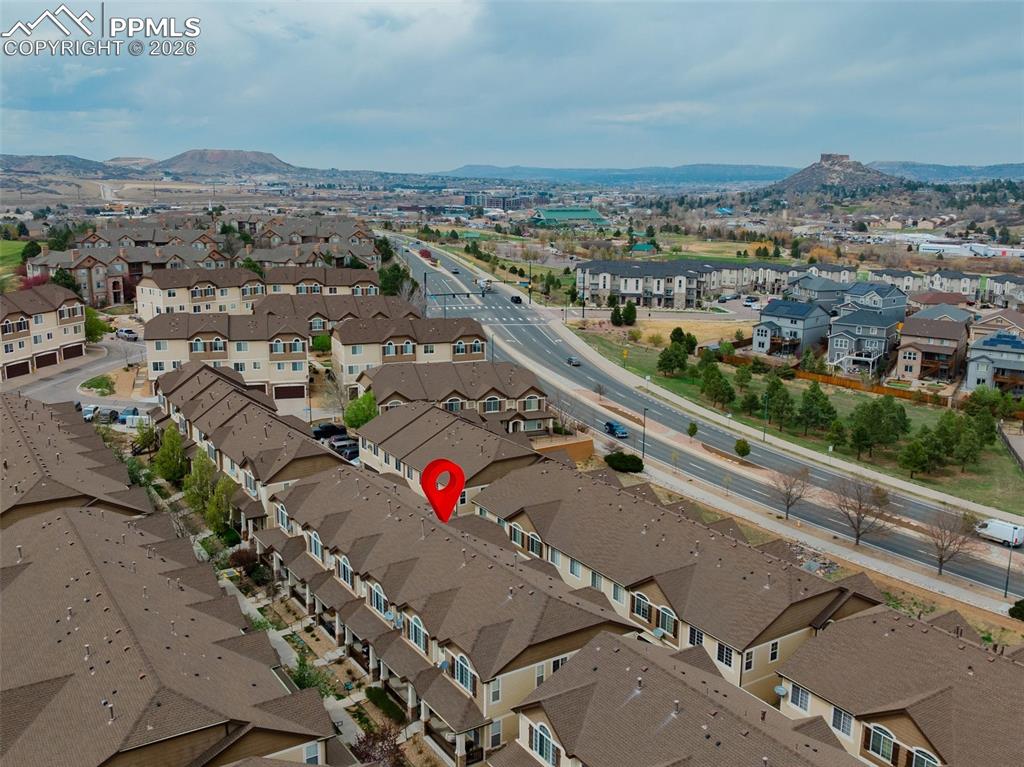 Image 35 of 39: Aerial view of residential area