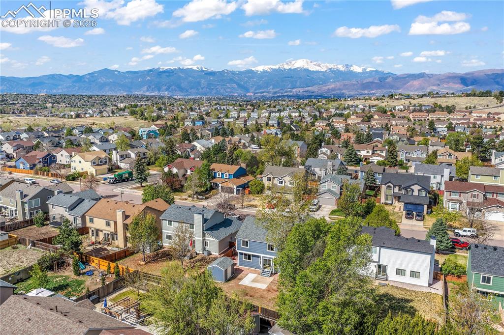 Image 5 of 50: Aerial view of backyard