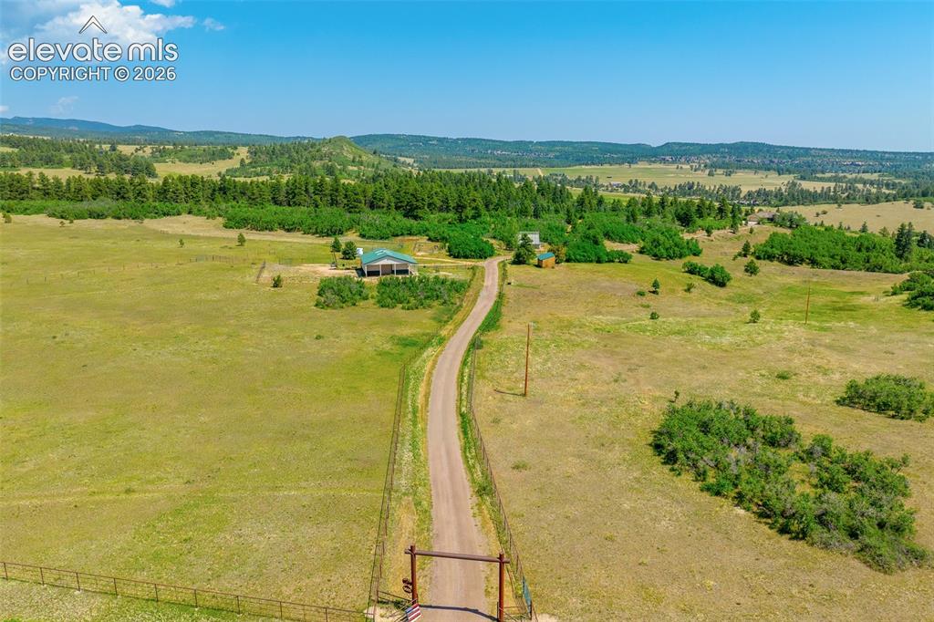 Image 49 of 50: Aerial view of driveway photographed June 2026