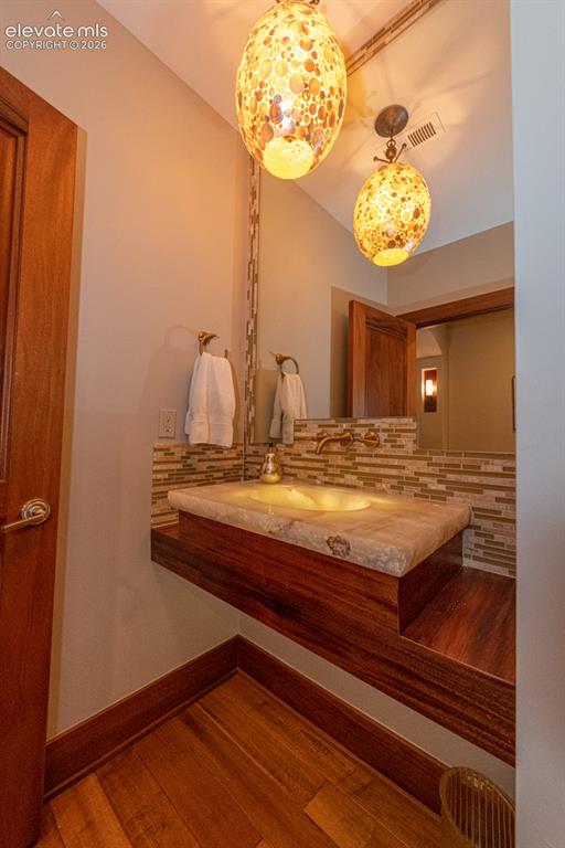 Image 47 of 50: basement powder room