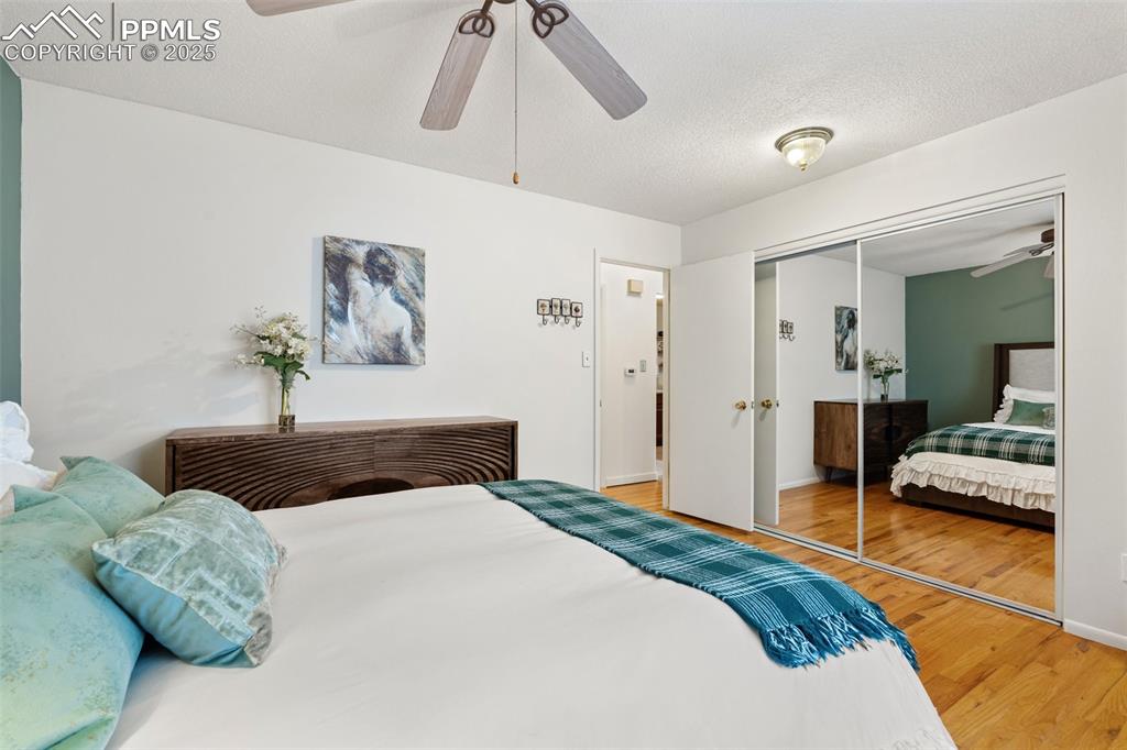 Image 19 of 45: Amenities include large closet & hardwood floors