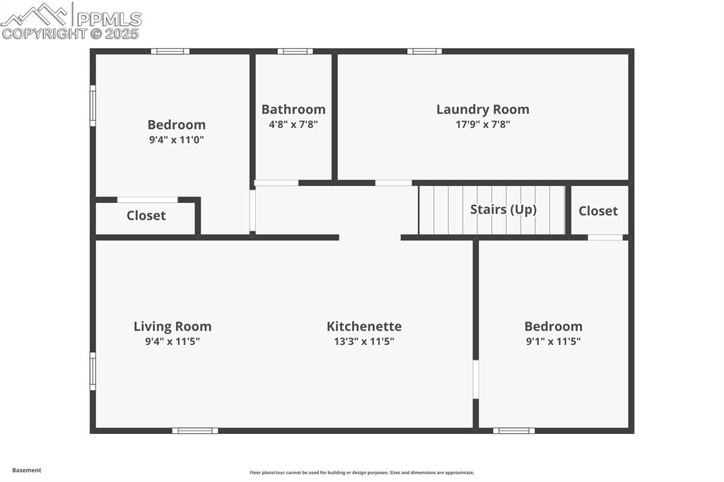 Image 37 of 45: Basement floorplan includes 2 bedrooms, bath and family room with wet bar