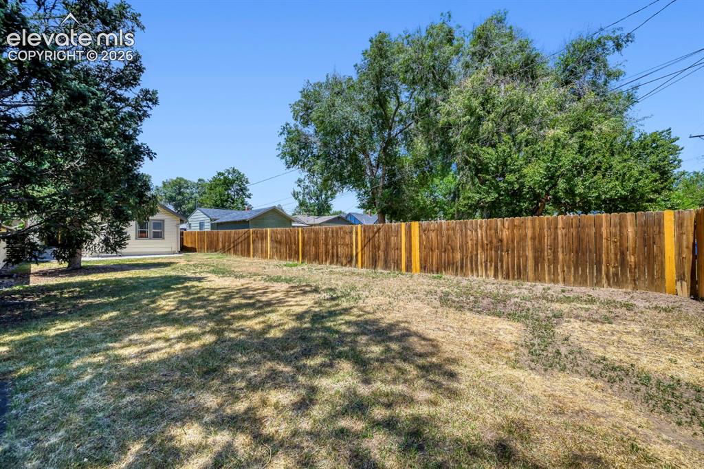 Image 34 of 36: A view toward the north of the rear yard!