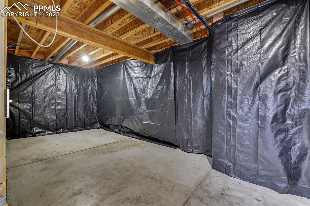 Image 44 of 47: View of unfinished storage area