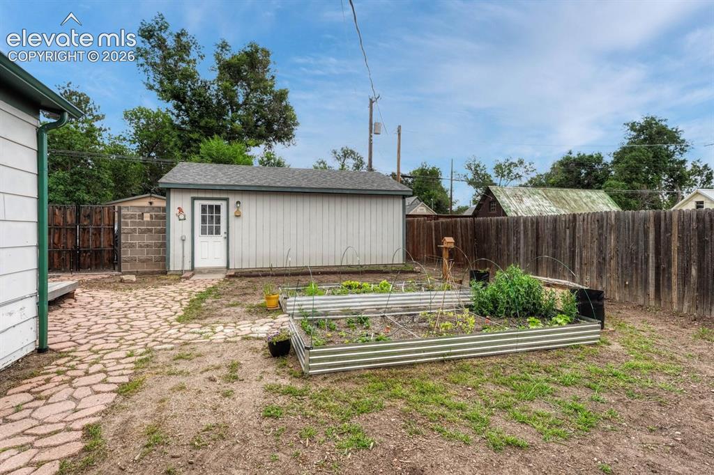 Image 40 of 50: Raised organic garden beds