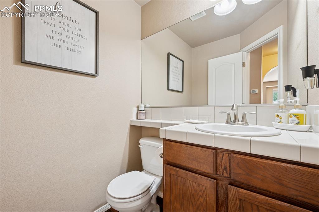 Image 19 of 46: Bathroom with a single vanity