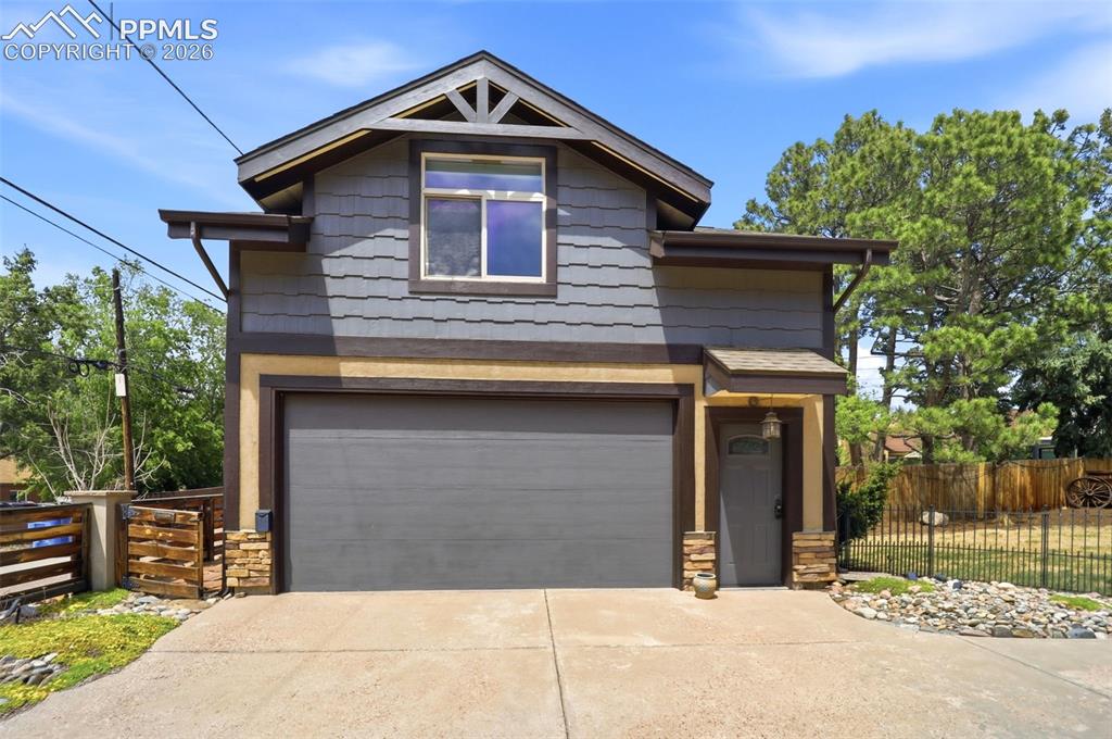 Image 39 of 48: Detached Garage and ADU above