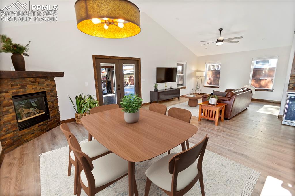 Image 4 of 39:  Dining & Living - Virtually Staged
