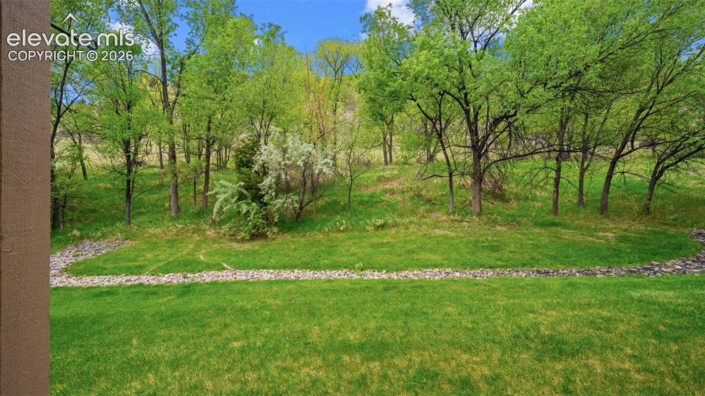 Image 24 of 28: Yard looking into Natural Landscape