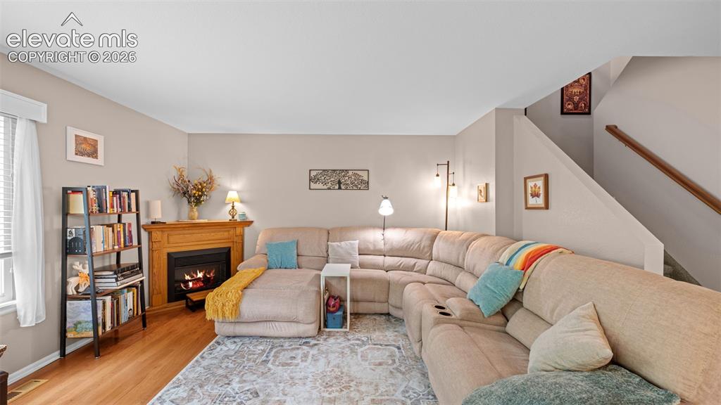 Image 5 of 28: Corner Electric Fireplace Included