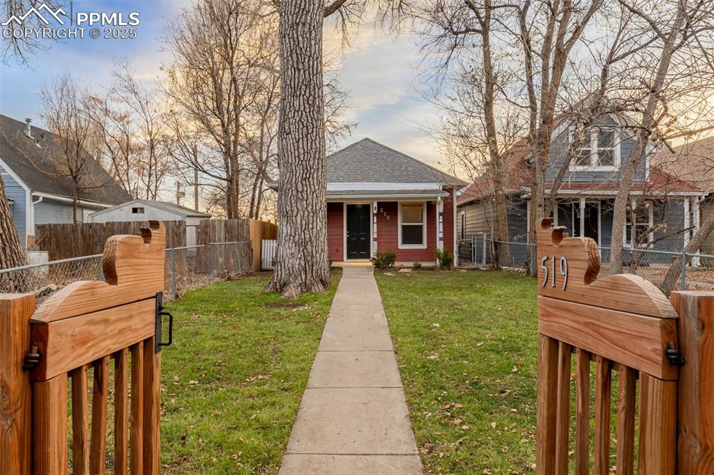 Caption: Front of Structure