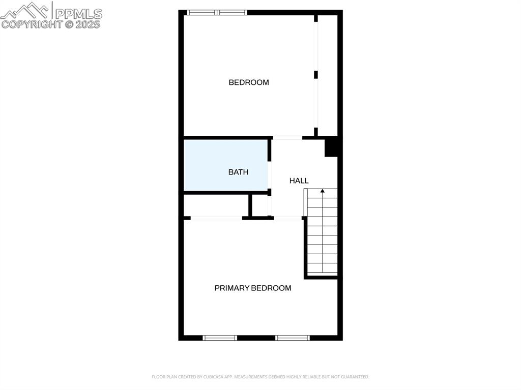 Image 41 of 42: Upstairs floor plan