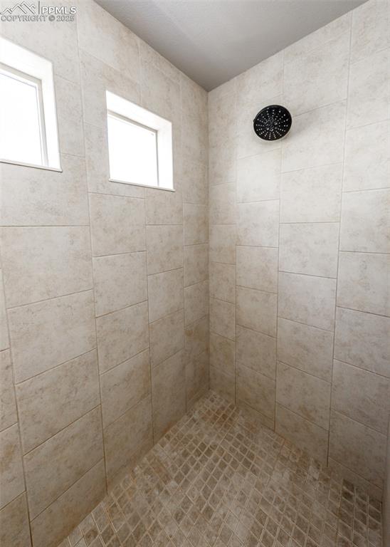 Image 41 of 50: Full bath featuring a tile shower
