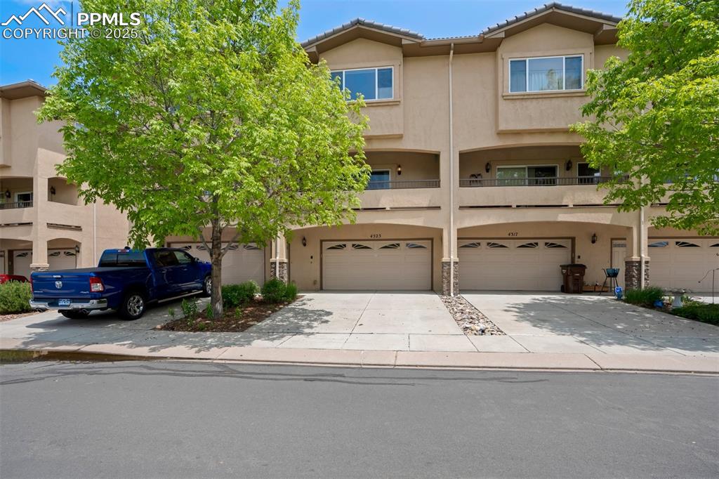Caption: Garage entrance leads to elevator