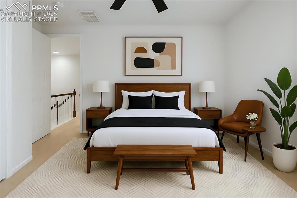 Image 13 of 21: Bedroom #2 virtually staged