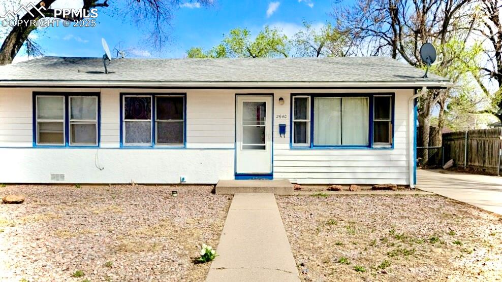 Caption: Front of Structure