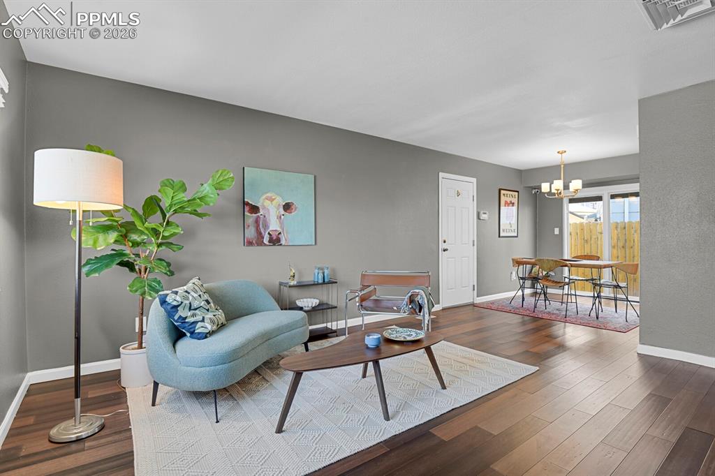 Image 5 of 47: Beautifully updated Kitchen with access to a the patio and backyard