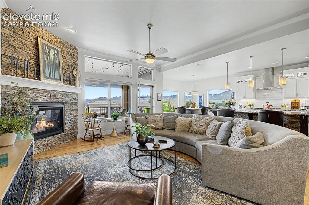 Image 7 of 49: Fantastic open floor plan with gorgeous views out every window!