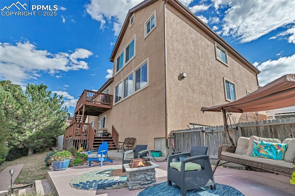 Image 41 of 50: Stamped concrete patio space!