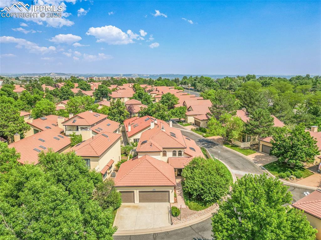Image 27 of 30: Aerial perspective of suburban area