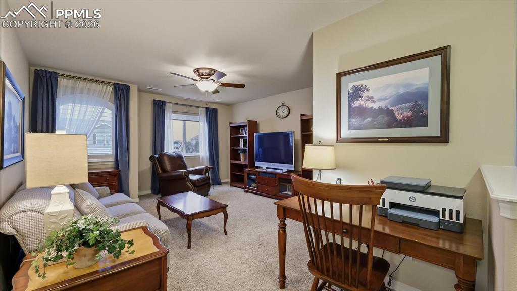 Image 36 of 50: Versatile second living area awaits, perfect for a Media Room, Home Office,