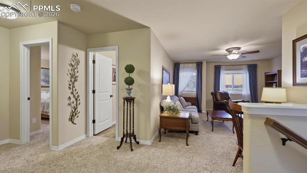 Image 39 of 50: View of the upstairs landing into the upper Living Area.