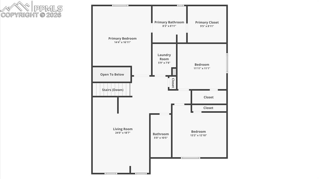 Image 50 of 50: Upper Level Floor Plan.