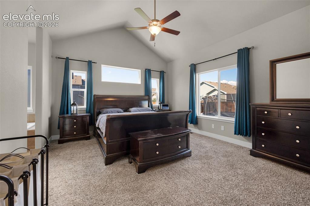 Image 18 of 40: Very nice, carpeted main level primary bedroom