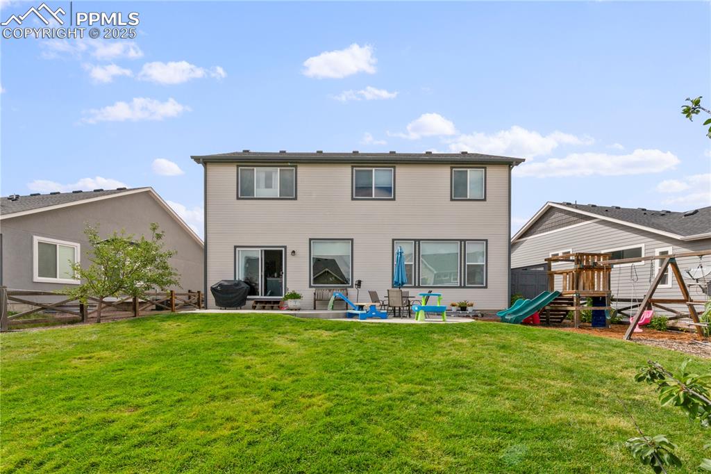 Image 31 of 38: Back yard is fully fenced