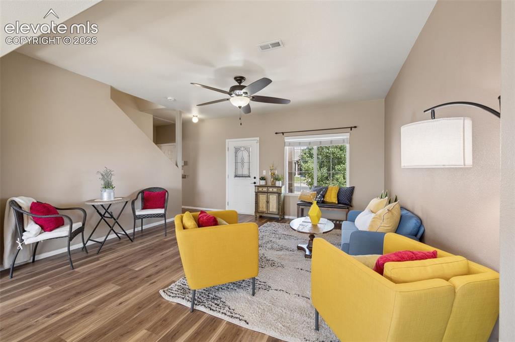 Image 6 of 33: Angle Showing Front Door - Living Space 1