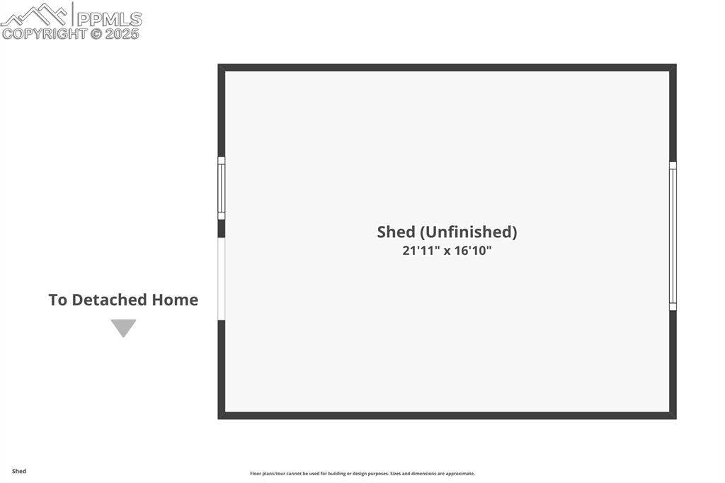 Image 50 of 50: 1 car detached garage/storage shed