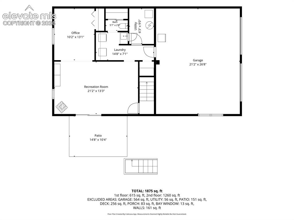 Image 30 of 30: Basement family room with flex space