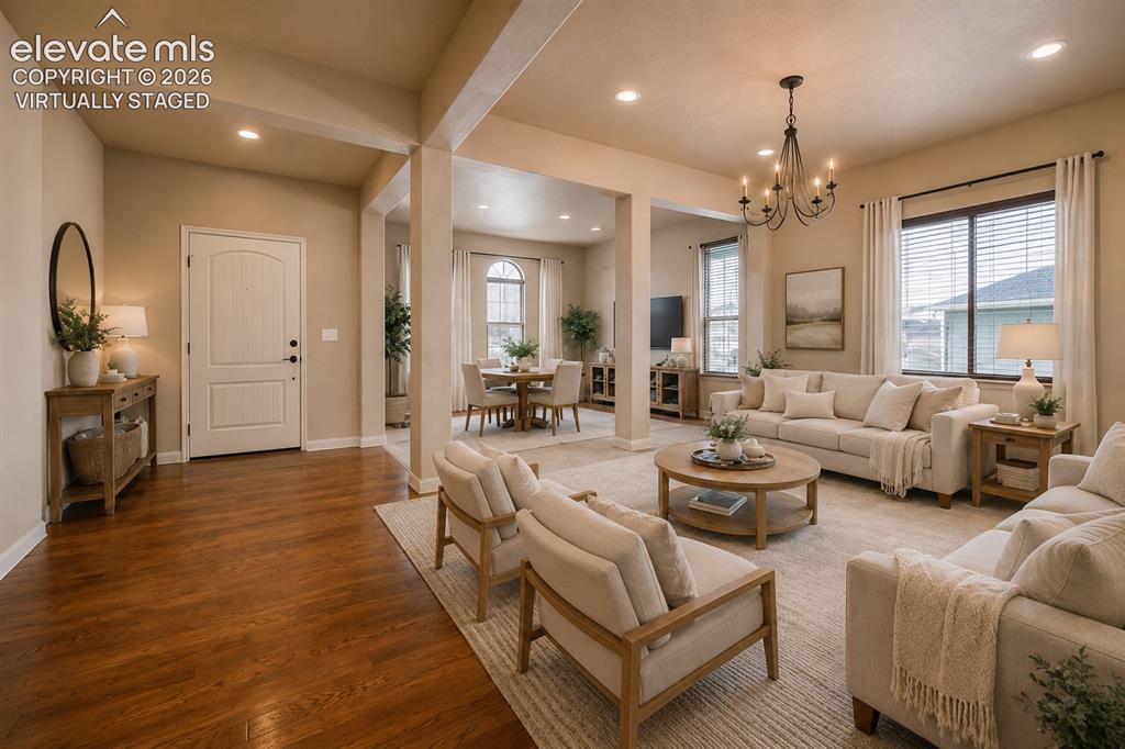 Image 49 of 50: virtually staged front room