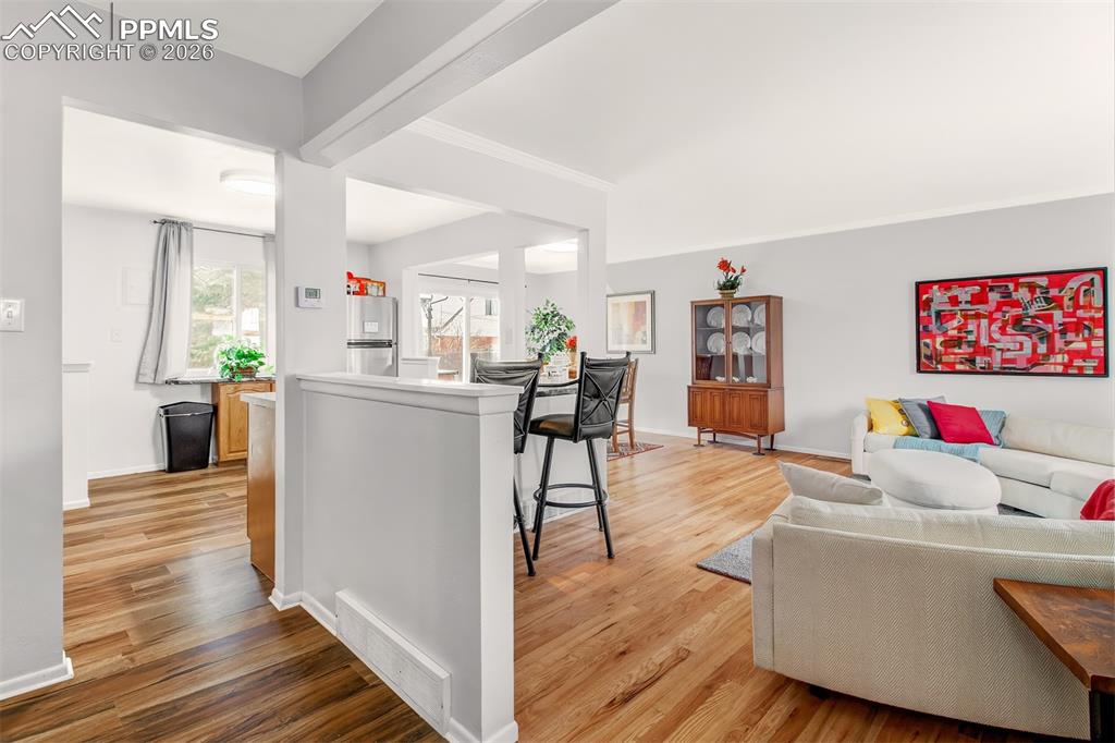Image 4 of 35: Living room/dining room/kitchen great room concept 