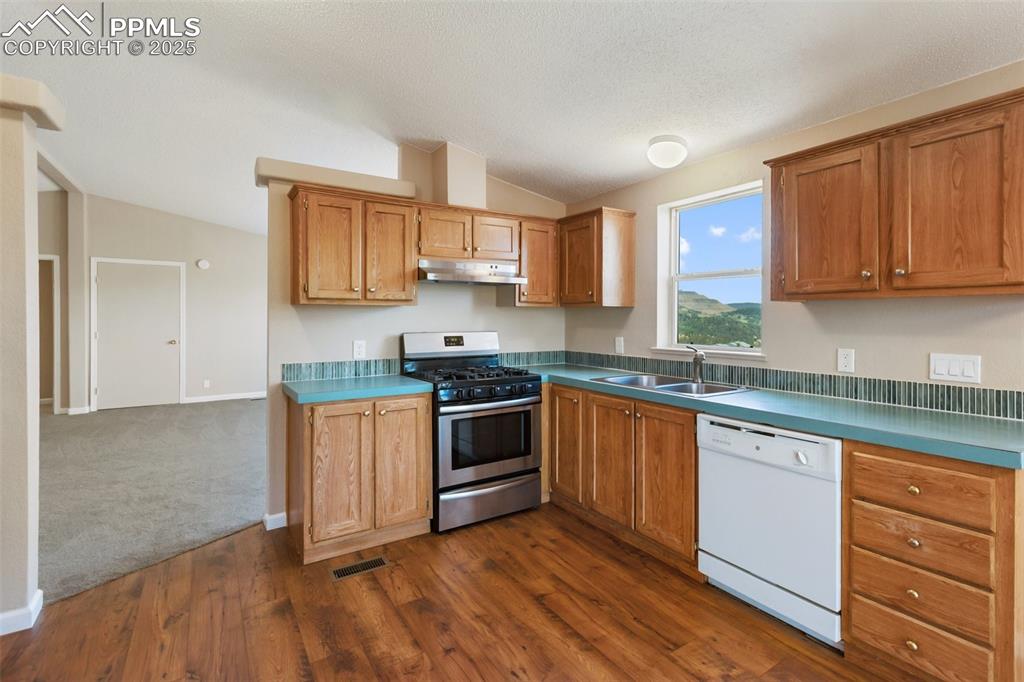 Image 17 of 38: New light fixtures, new interior pain, new LVP flooring. Vent hood and garb