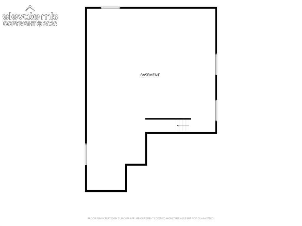 Image 42 of 44: Unfinished Basement Floor Plan