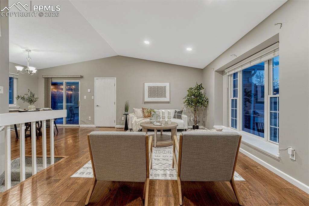 Image 16 of 49: Vaulted ceilings, fresh paint and TV wall mount