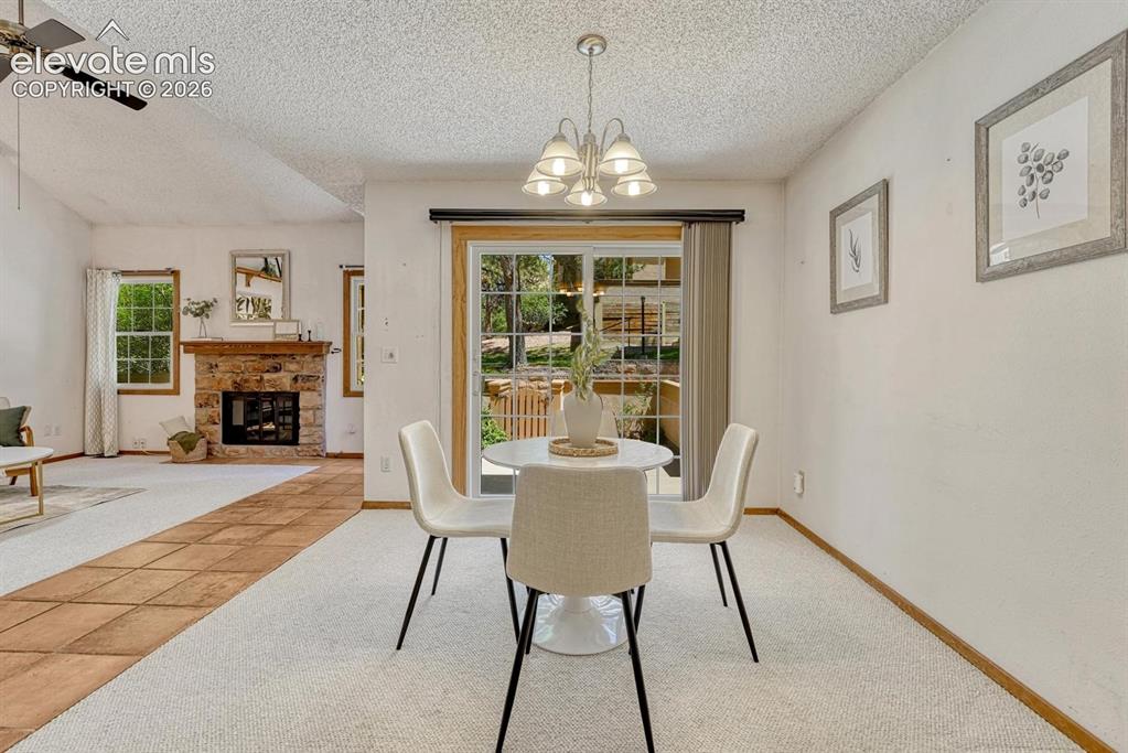 Image 21 of 48: The dining area is located off the living room and kitchen for easy enterta