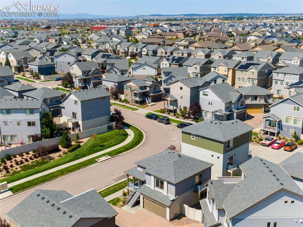 Image 34 of 39: Aerial view of residential area