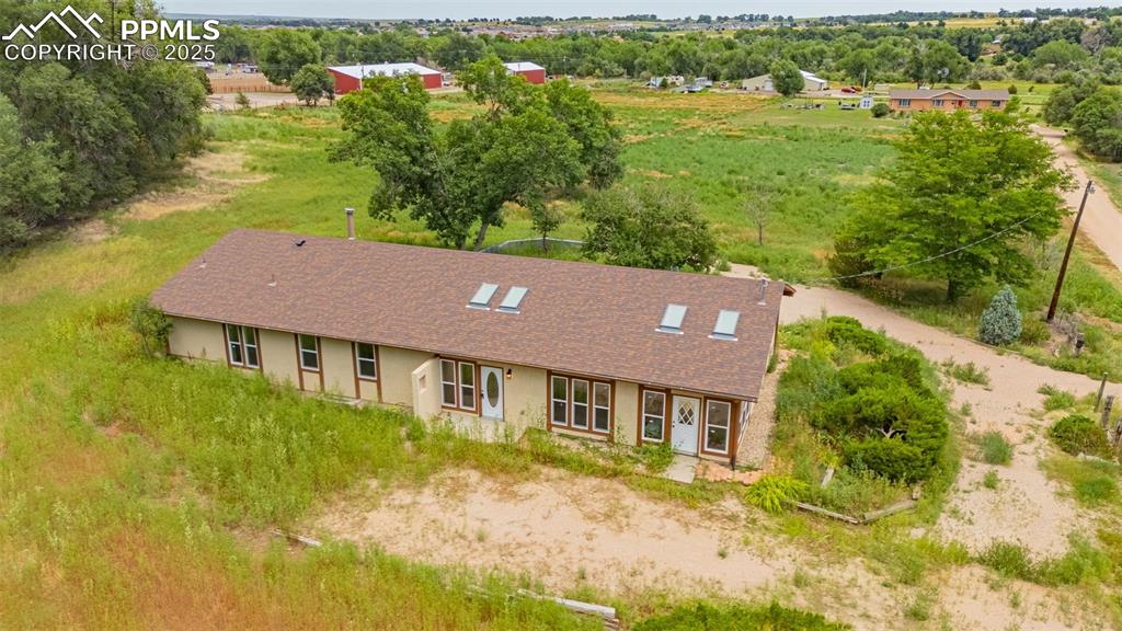 Image 31 of 37: View from above of property