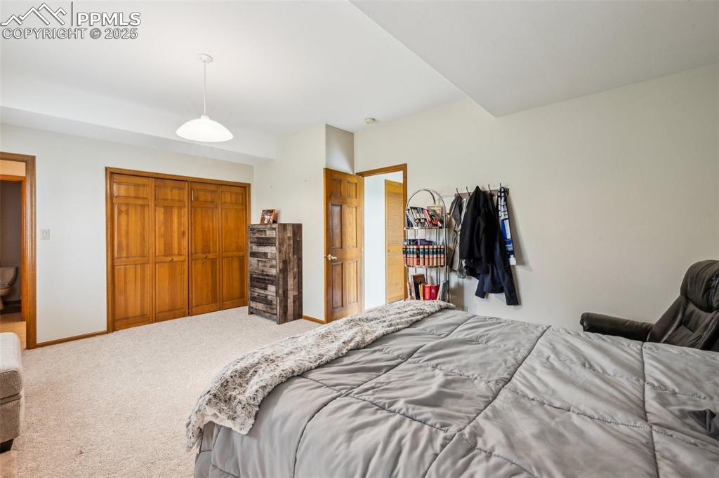 Image 36 of 43: Carpeted bedroom featuring a closet and baseboards