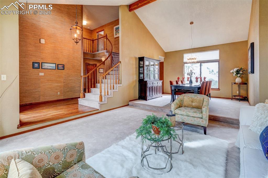 Image 7 of 39: Living room and entry