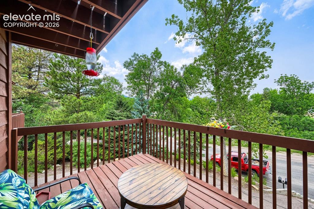 Image 19 of 34: Deck on Main level Facing Front 