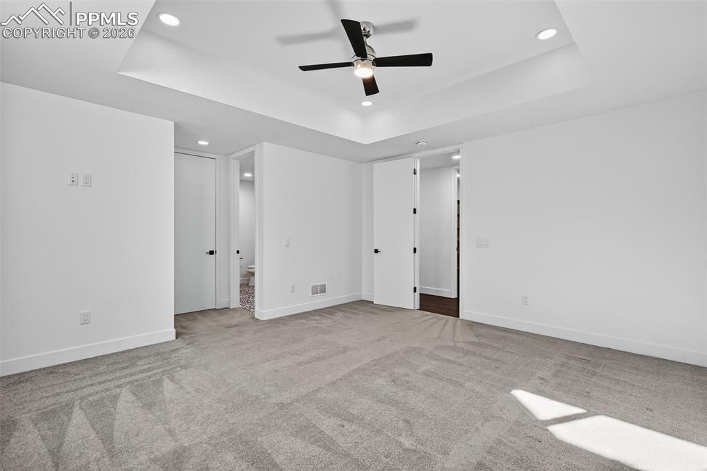 Image 39 of 44: Large basement bedroom with walk in closet