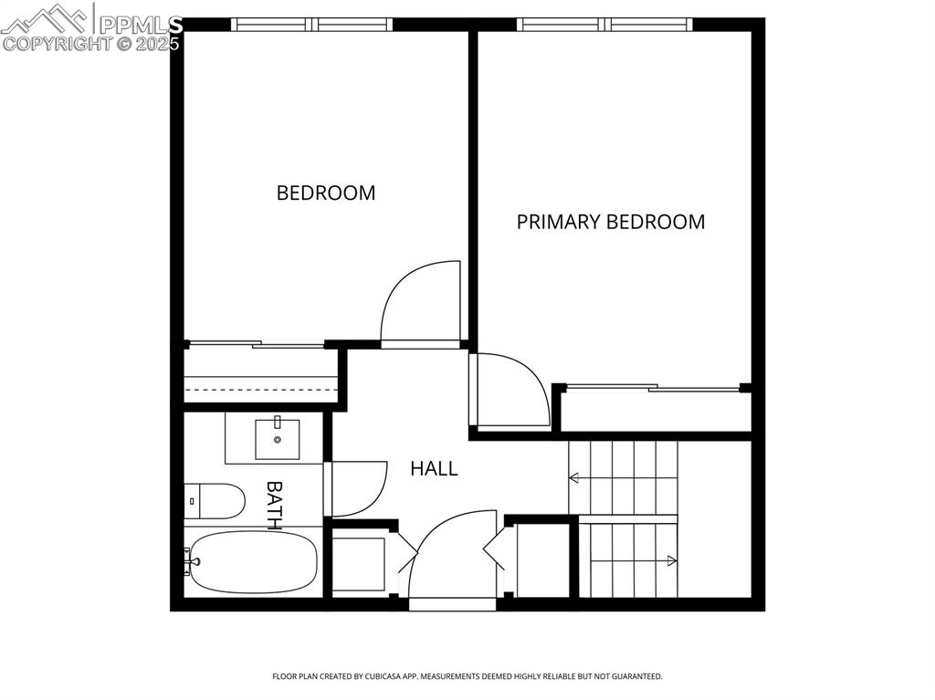 Image 28 of 29: Upper level includes 2 bedrooms, full bathroom, and additional exterior ent