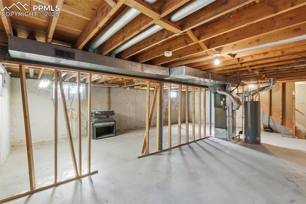 Image 28 of 32: Basement with more than 800 sq ft of unfinished space, ready for your touch