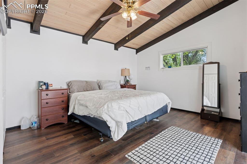 Image 16 of 49: Also w/vaulted wood ceiling & exposed beams