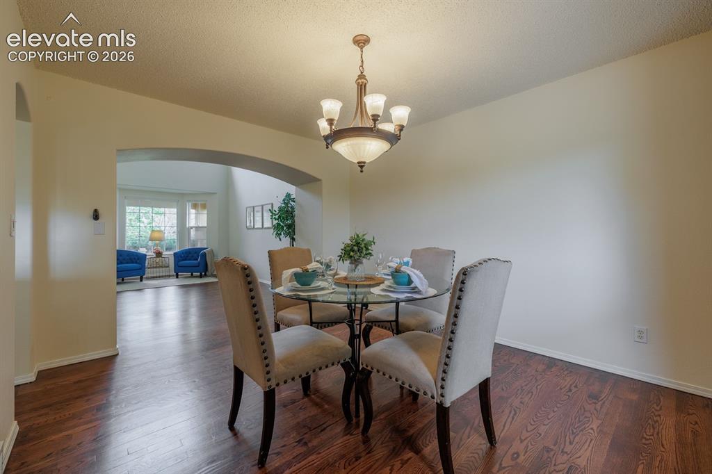 Image 6 of 41: Dining room off living room and adjacent to the kitchen, prefect entertaini